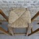 Lot of 3 high stool, bar, solid oak and mulched seat