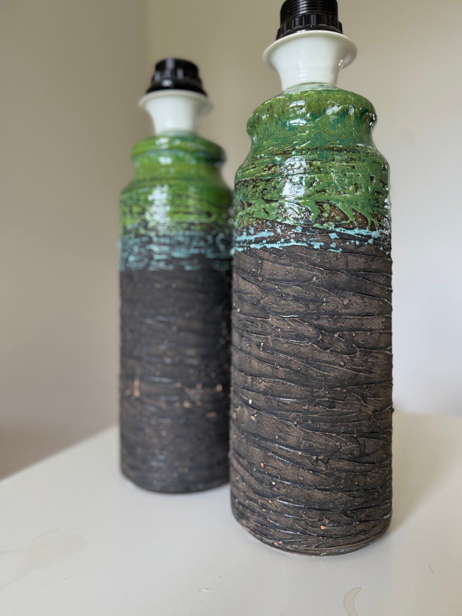 Swedish ceramic table lamps from Tilgmans, 1960s, set of 2