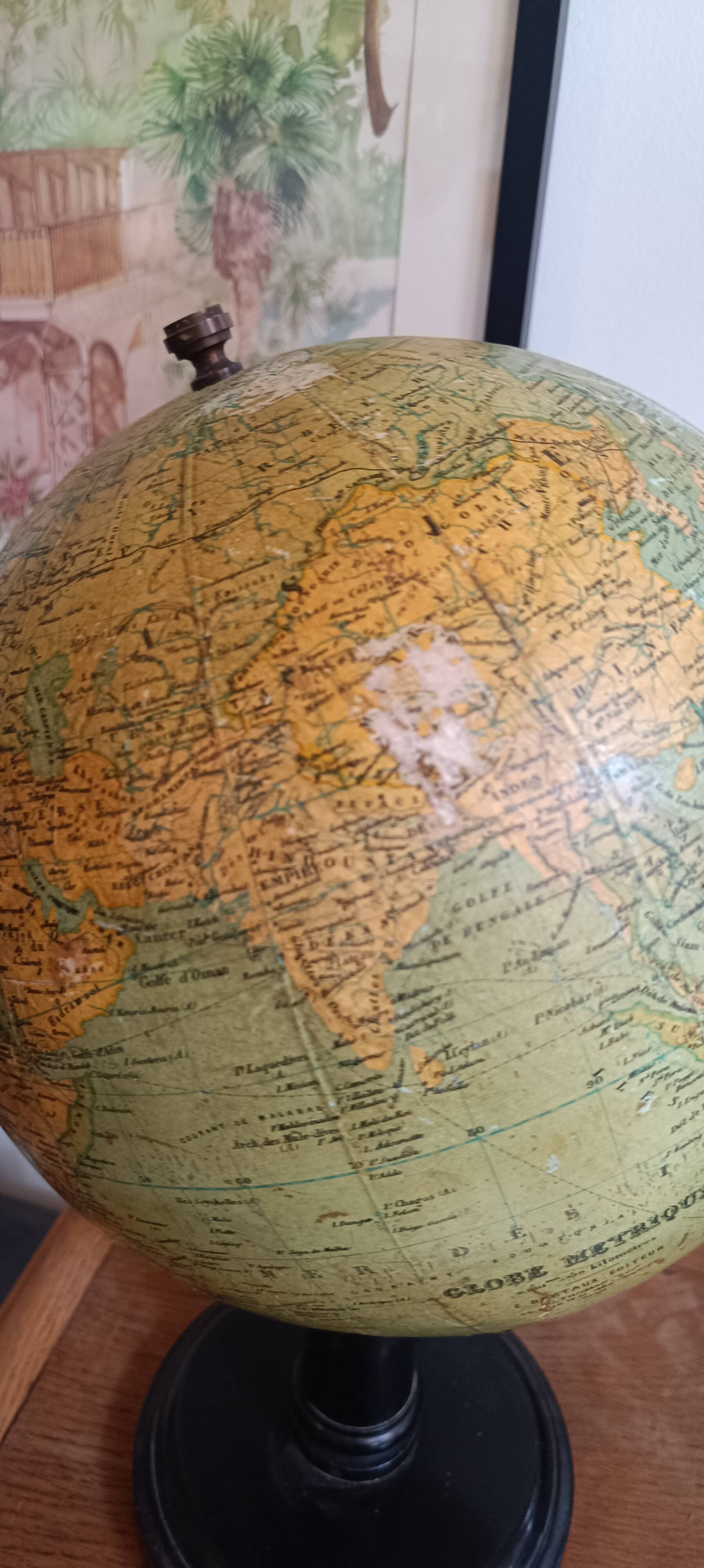 Old G Thomas globe, late 19th century