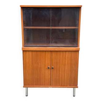 Chest of drawers buffet 2 bodies Scandinavian wooden display cabinet with 2 doors