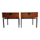 Pair of bedside tables / vintage sofa end, design 50s 60s