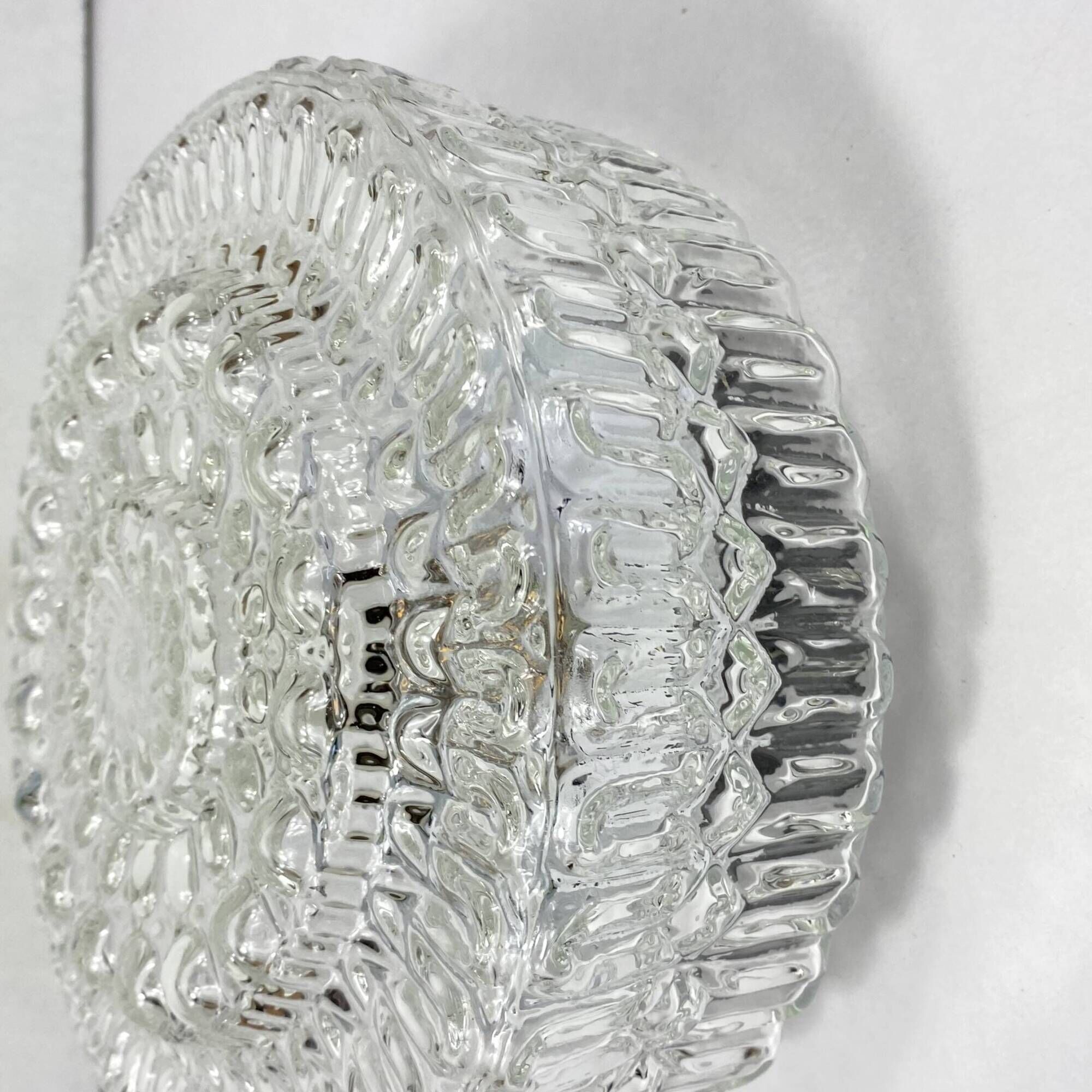 Wall light ceiling lamp glass minimalist 1970 1980 seventies eighties