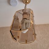 Suspension luminaire dorée