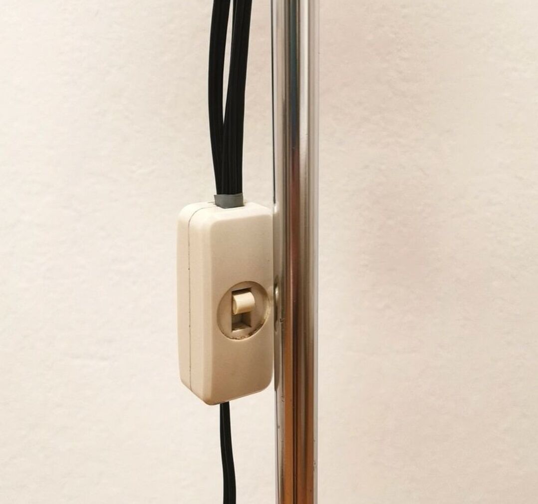 Stainless steel floor lamp, 1970