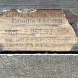 Tableau, huile sur panneau "L'emerveillement" Charles Édouard ELMERICH (1813-1889)