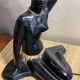 Pied de lampe plâtre femme africaine signé Pagliani