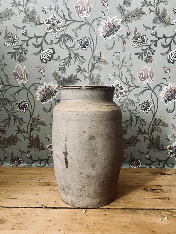 Ancien grand pot / vase en grès