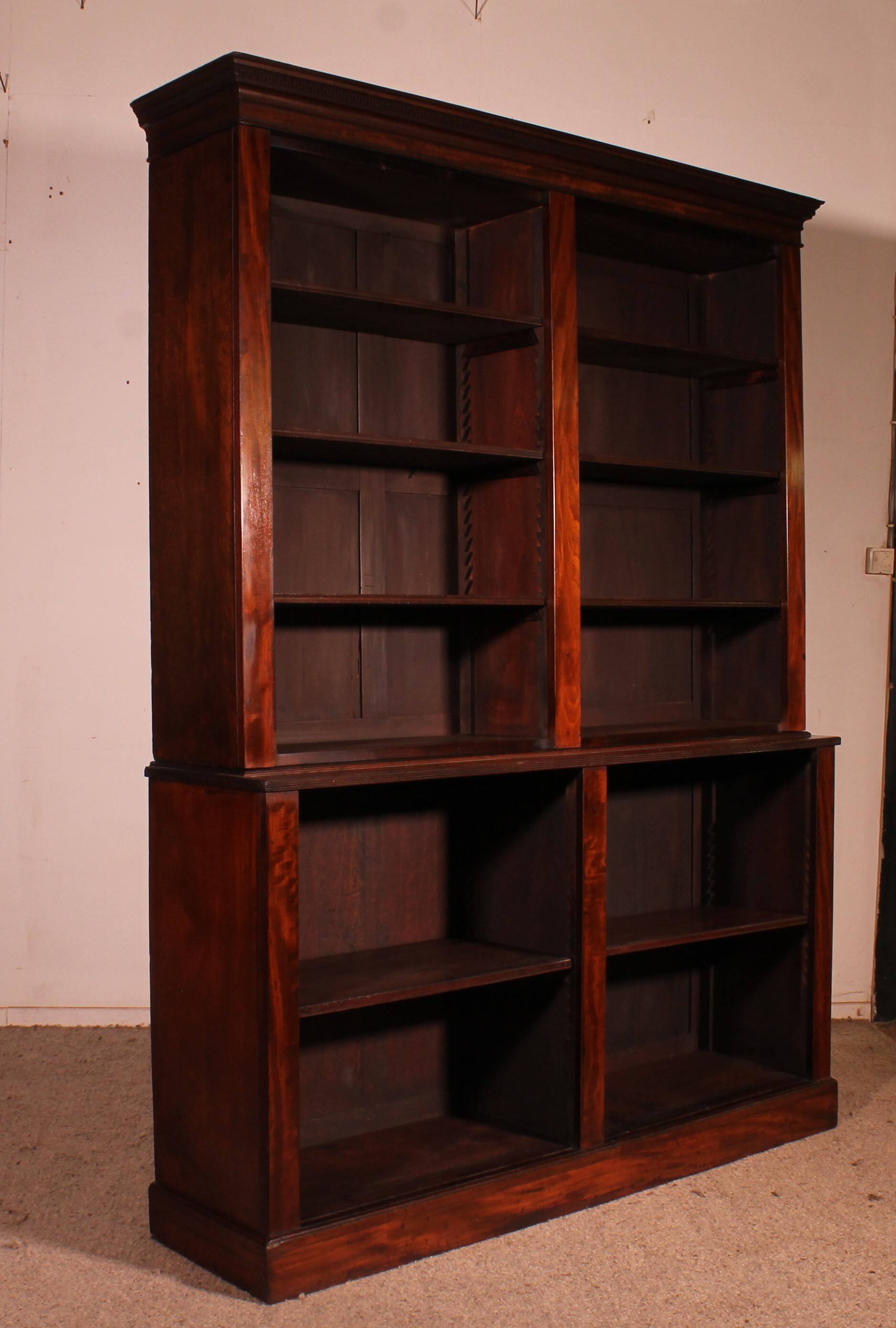 large open mahogany library - 18th century Georgian period