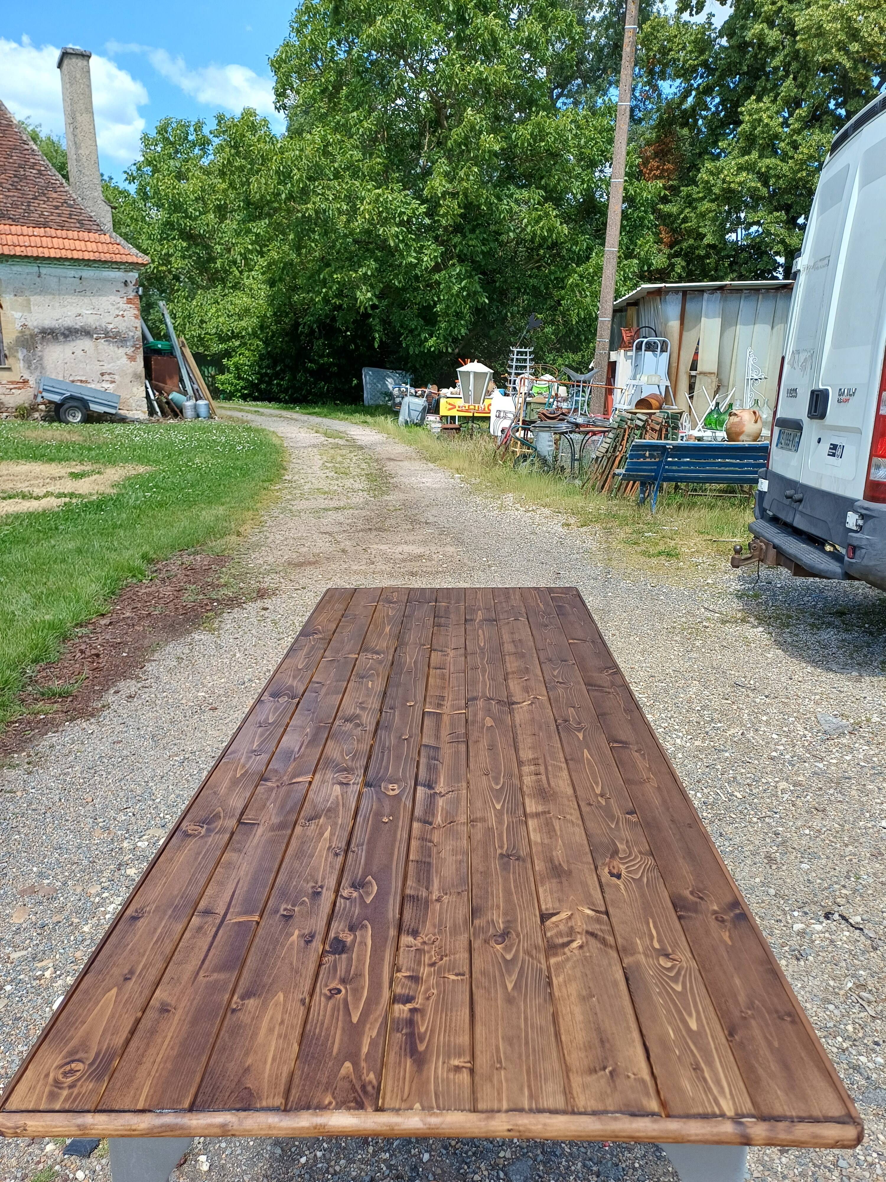 Table Insutrielle en Aluminium et Bois
