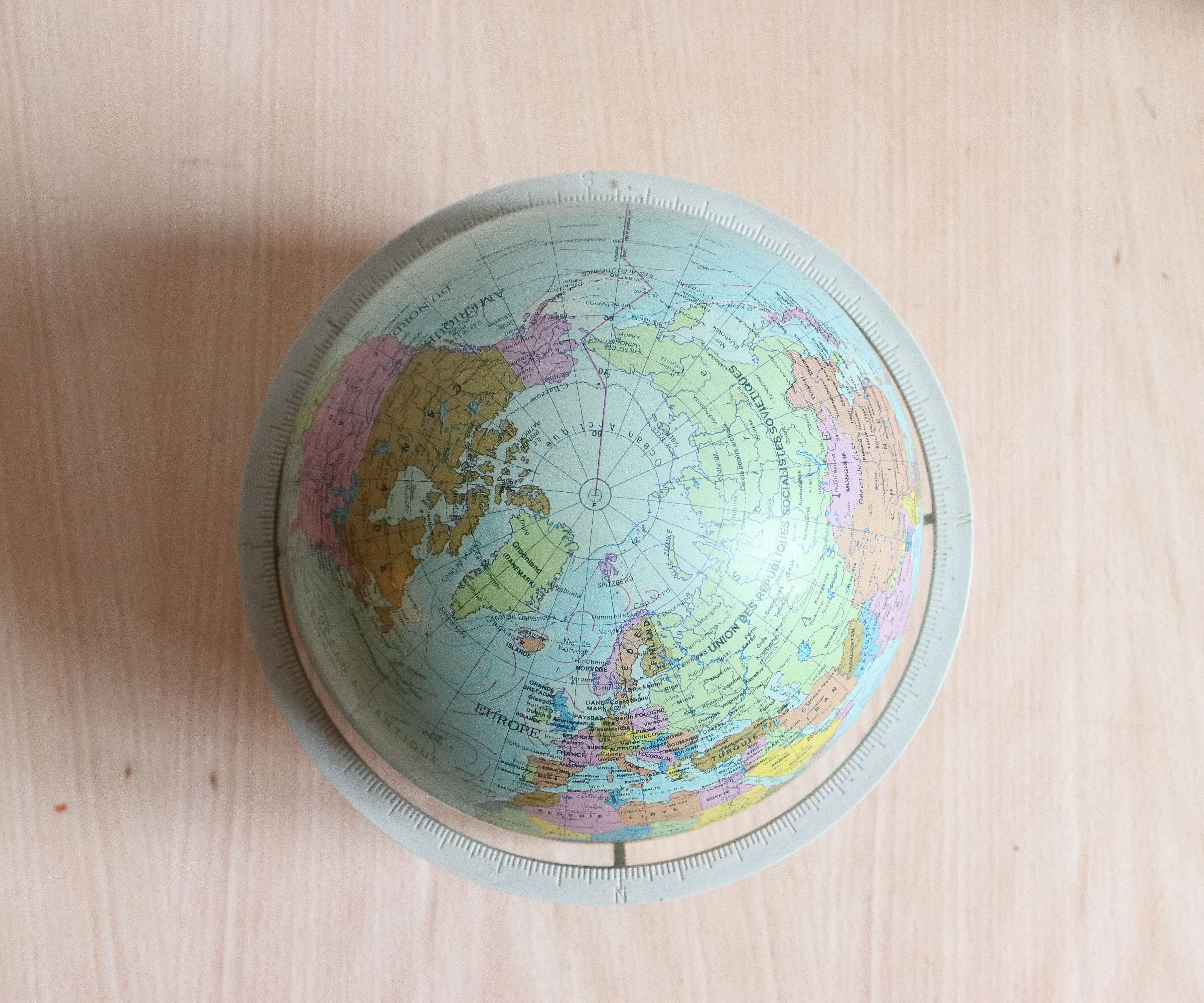 Globe terrestre vintage Scan Globe Danemark