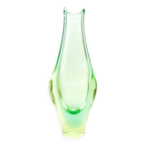Vase moderne du milieu du siècle, en verre, Huta Zelezny Brod, Tchécoslovaquie, années 1950