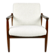 White Boucle GFM-64 armchair by Edmund Homa, 1970s
