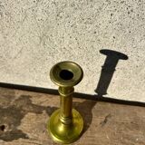 Antique brass candlestick, vintage candle holder