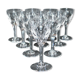 Saint-louis set of 10 white wine glasses in cut crystal vic 1930 13cm