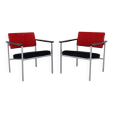Pair of Dutch Minimalist Easy Chairs, 1960s