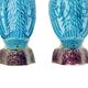 Vintage Duck Figurine Figure Couple Blue Chinese Porcelain 12cm