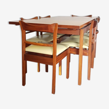 Dining table and 6 chairs Danish teak