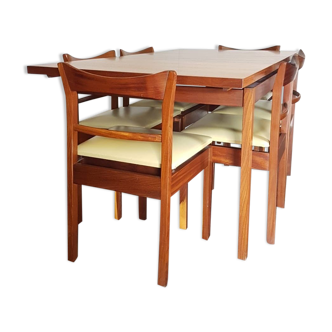 Dining table and 6 chairs Danish teak