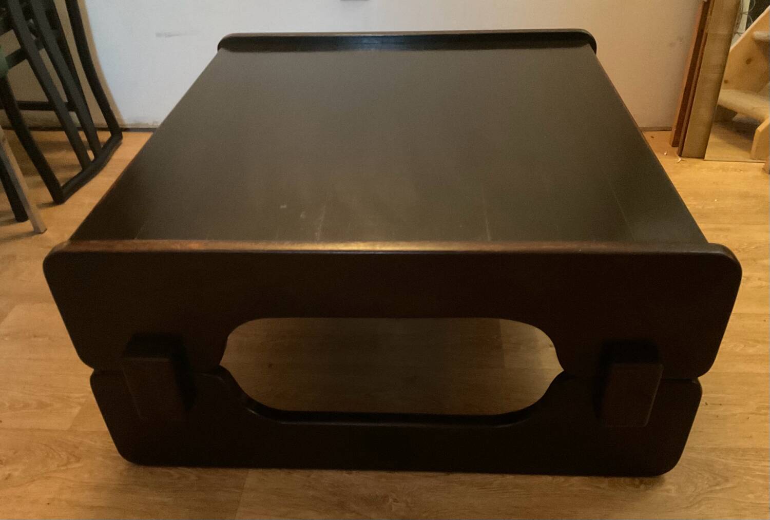 Scandinavian coffee table in brown wood from the 60s and 70s