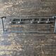 1950s chrome bathroom coat rack with shelf