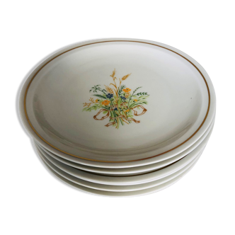 6 Assiettes à dessert en porcelaine Haviland