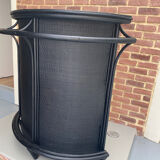 Vintage black rattan bar