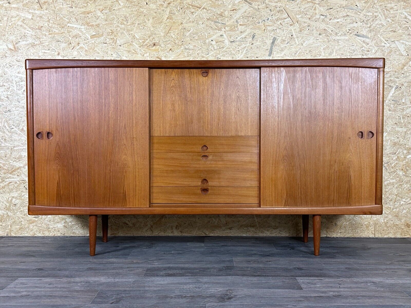 60s 70s teak sideboard highboard H.W. Klein Bramin Danish Modern Design