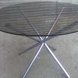 Vintage chrome foot round table