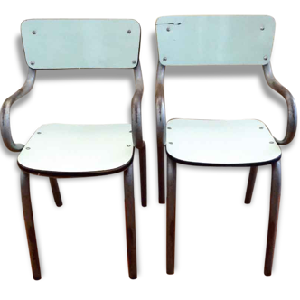 2 chairs of school children