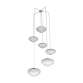 Large oval opaline glass candlestick Netherlands 1950s