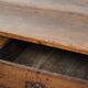 Antique walnut 18th-century Southern European coffee table with two drawers