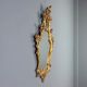 Antique baroque-style mirror in gilded wood, Italy, 20th century