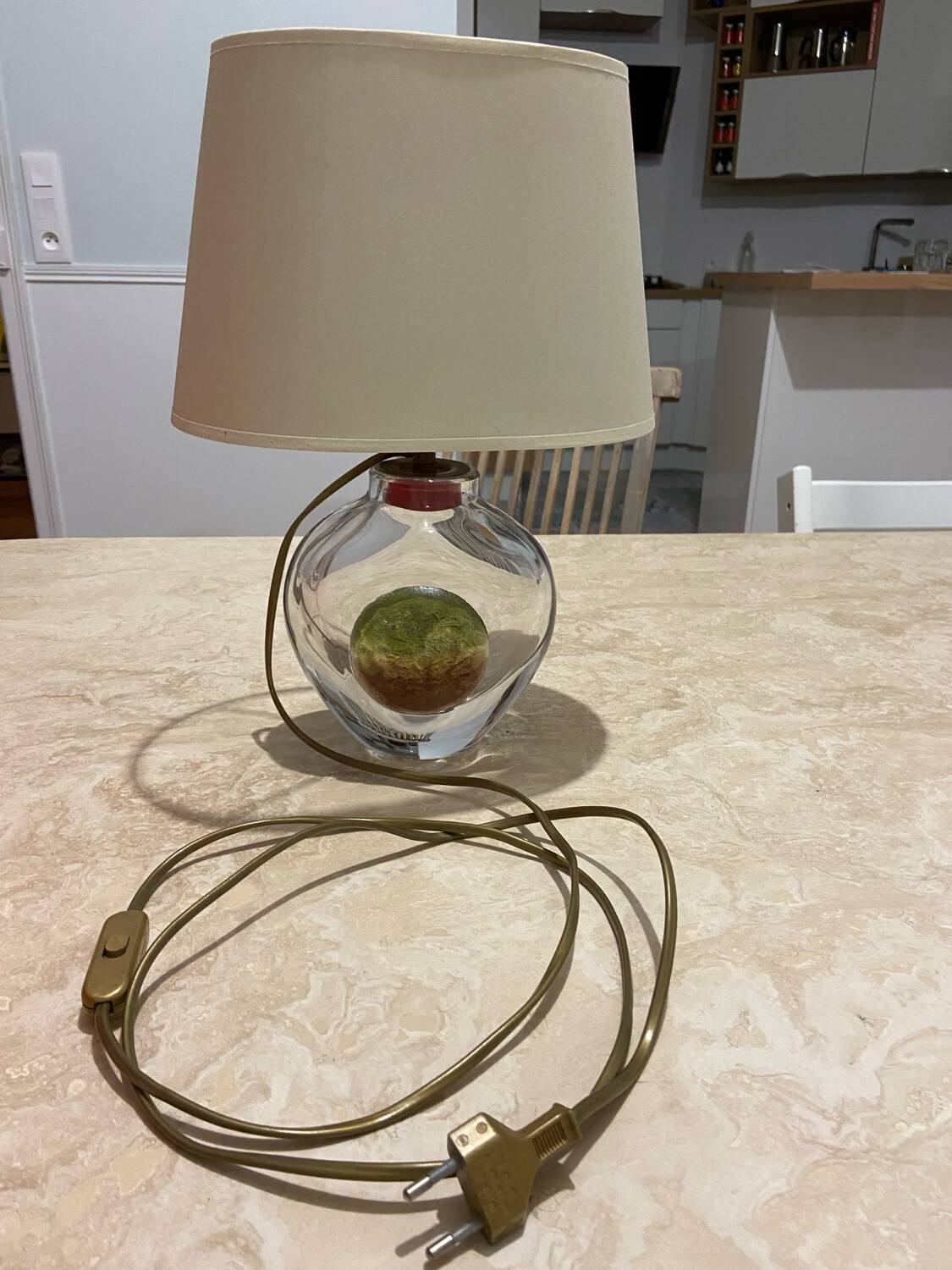 Glass paste lamp, Nancy school style, Daum