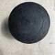 Black mango wood tripod side table with a semi-spherical top, height: 45 cm, diameter: 44 cm.
