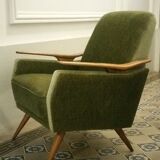 Lot of 2 armrests 50s/60s teak club chairs