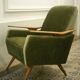 Lot de 2 fauteuils club accoudoirs teck années 50/60