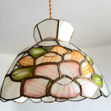 Mother-of-pearl suspension with art deco flowers