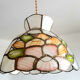 Mother-of-pearl suspension with art deco flowers