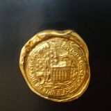 Modernist magazine rack in the style of Jacques Adnet