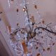 Chandelier to, colored crystal tassels