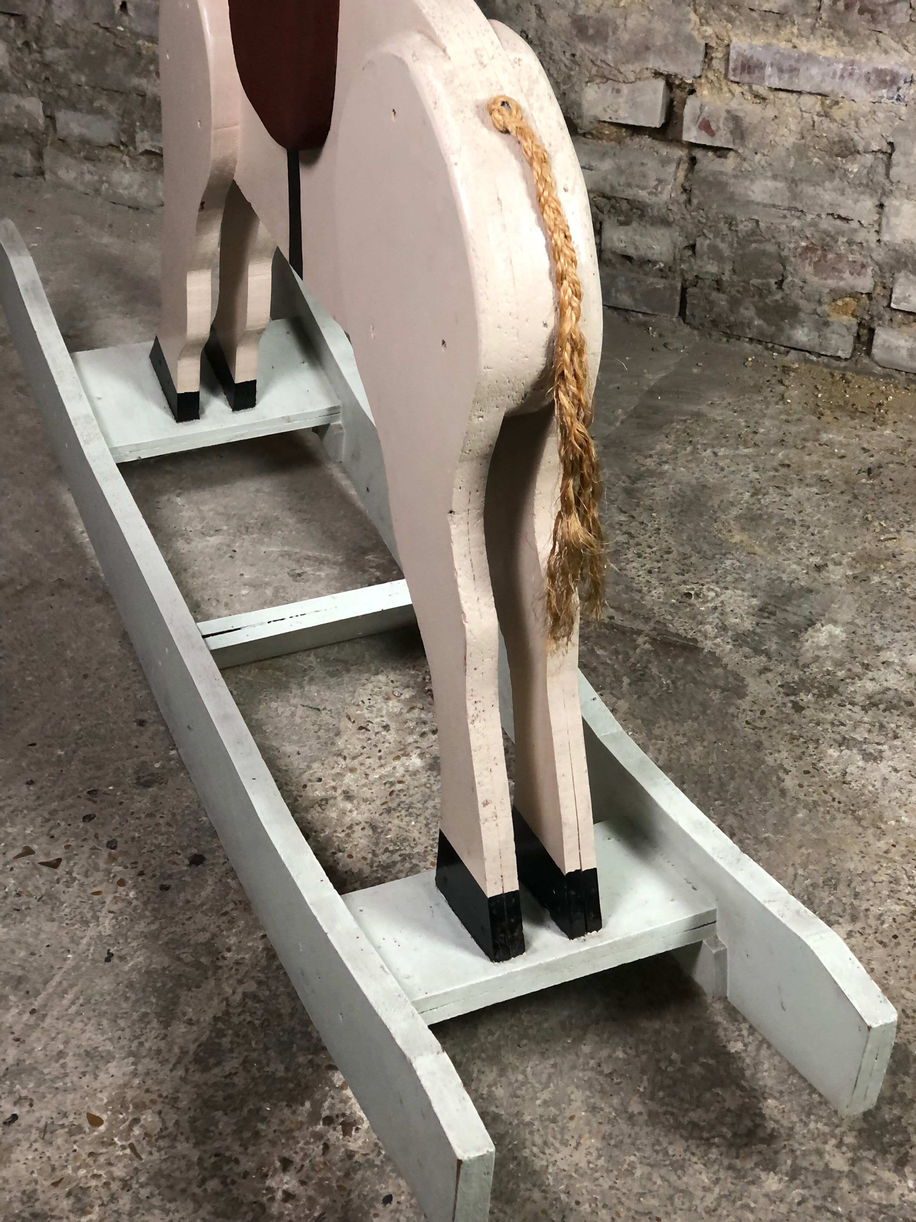 Wooden children's rocking horse 1950's