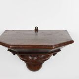 Console murale Art Déco en chêne, France vers 1900
