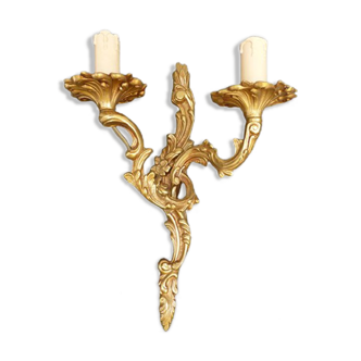 Wall lamp rockery bronze style Louis XV