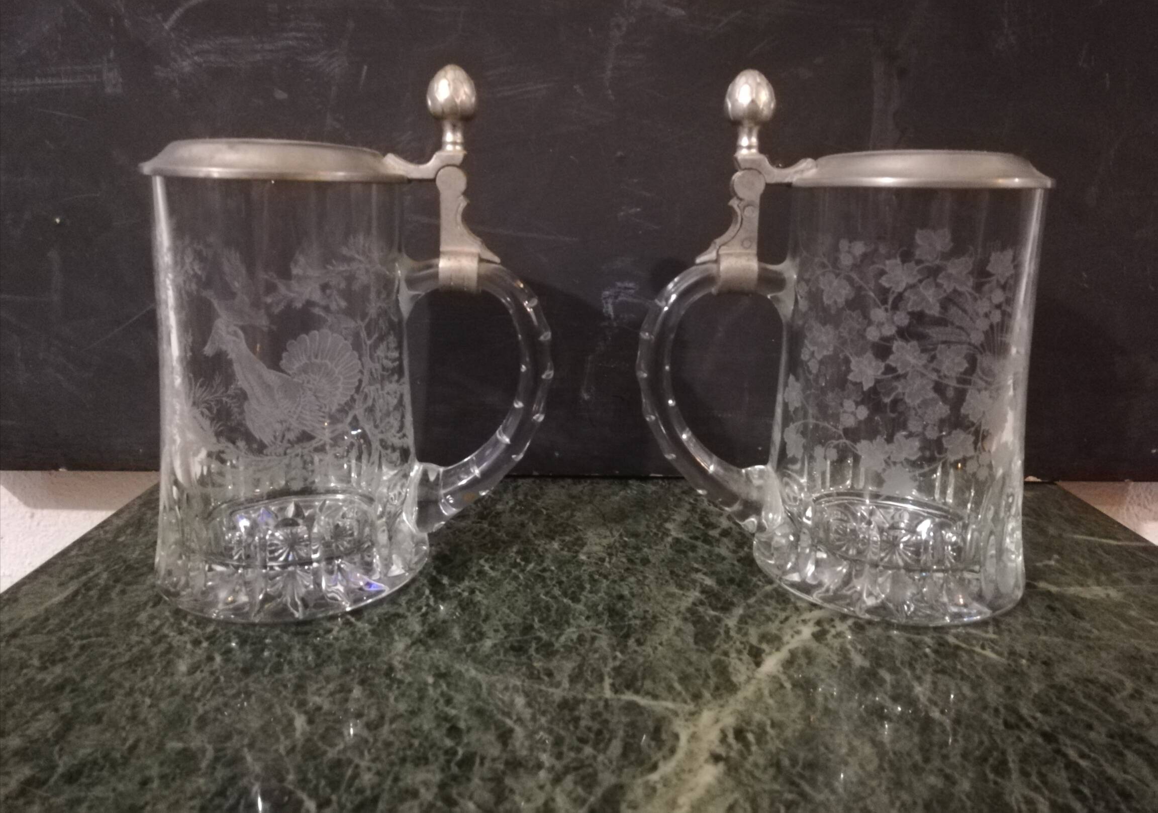 Pair of vintage German beer mugs