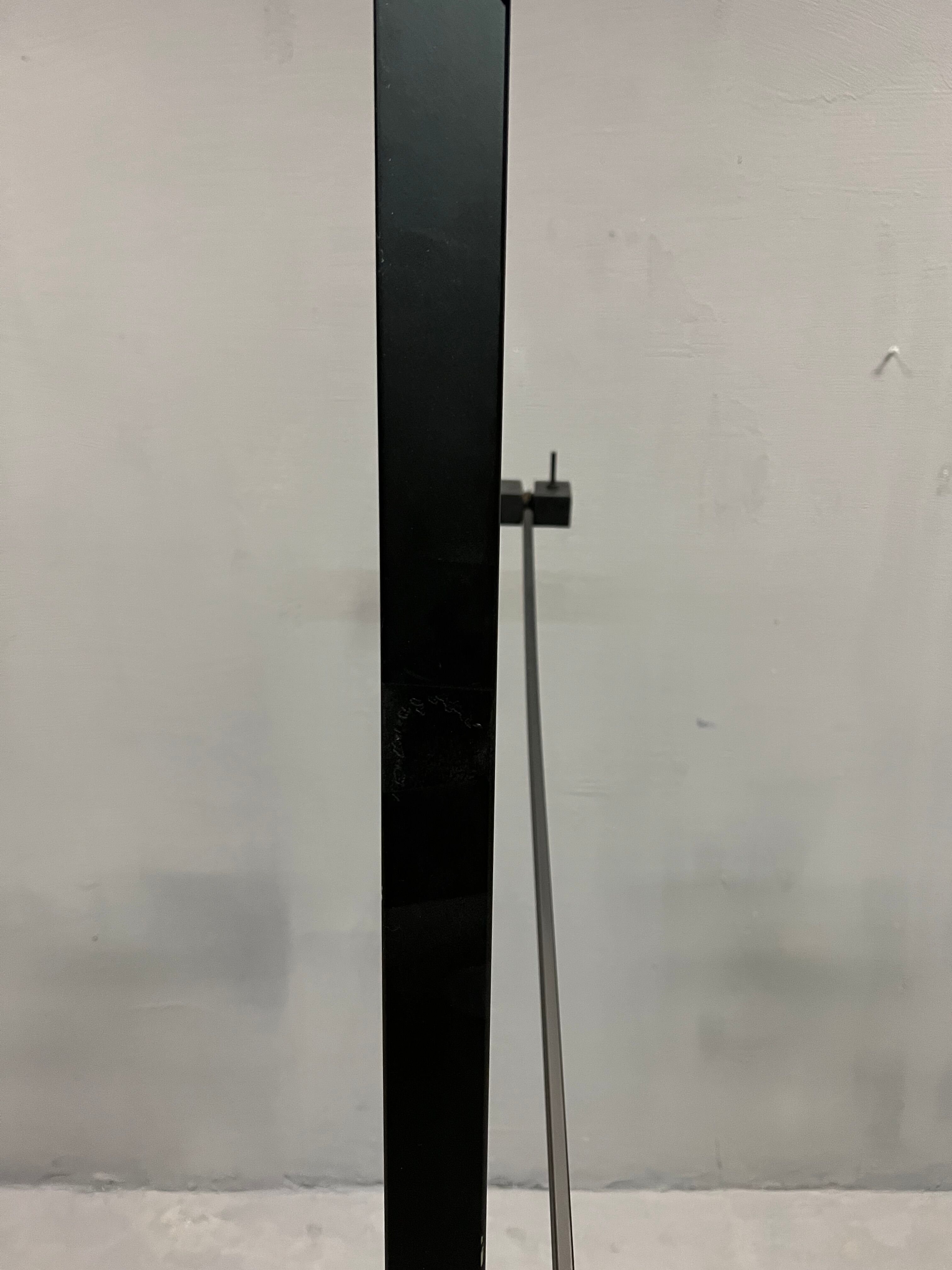 Articulated floor lamp 1 arm Stilnovo in black lacquered steel
