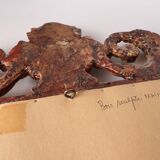 Hand carved wooden mirror