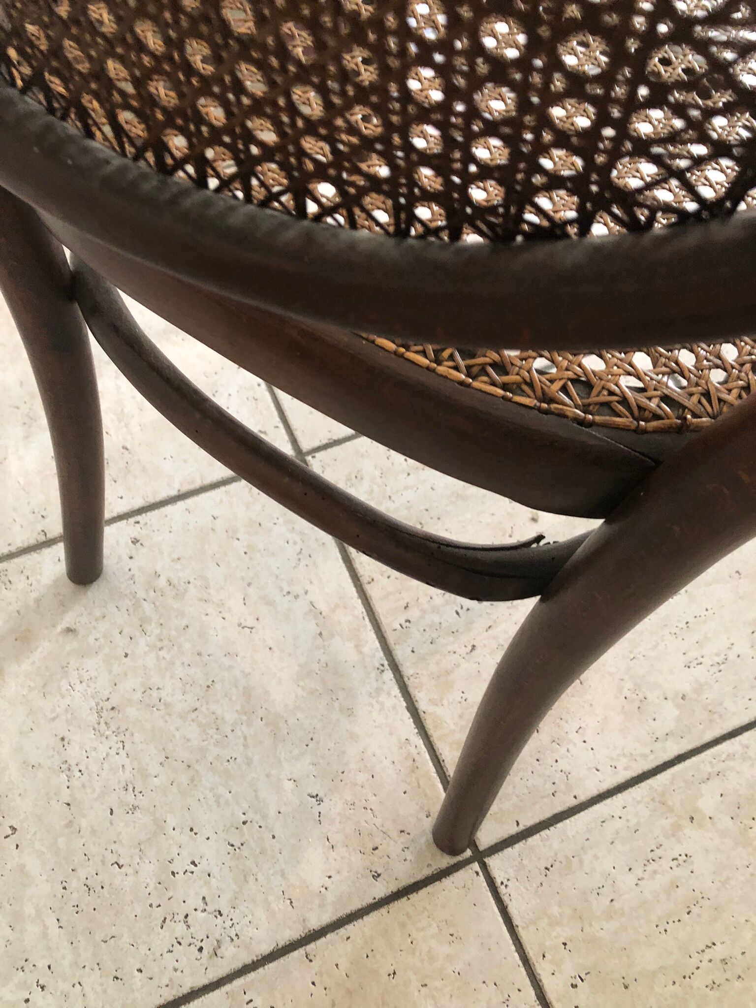 Canned Thonet armchair