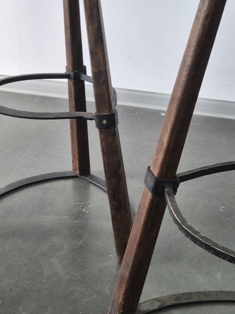 Tabourets Brutalistes vintage de Marbella attribués à Sergio Rodrigues, années 1970, ensemble de 6.