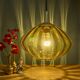 Suspension globe vintage XL en verre ambré