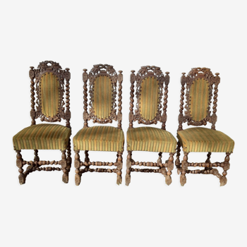 4 Louis XIII style chairs